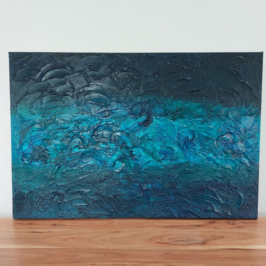 Textured Ocean Painting | Waves Artwork | Home Wall Art | Acrylic Sea Painting | Office Decor | Modern Coastal Art | Abstract Seascape Art