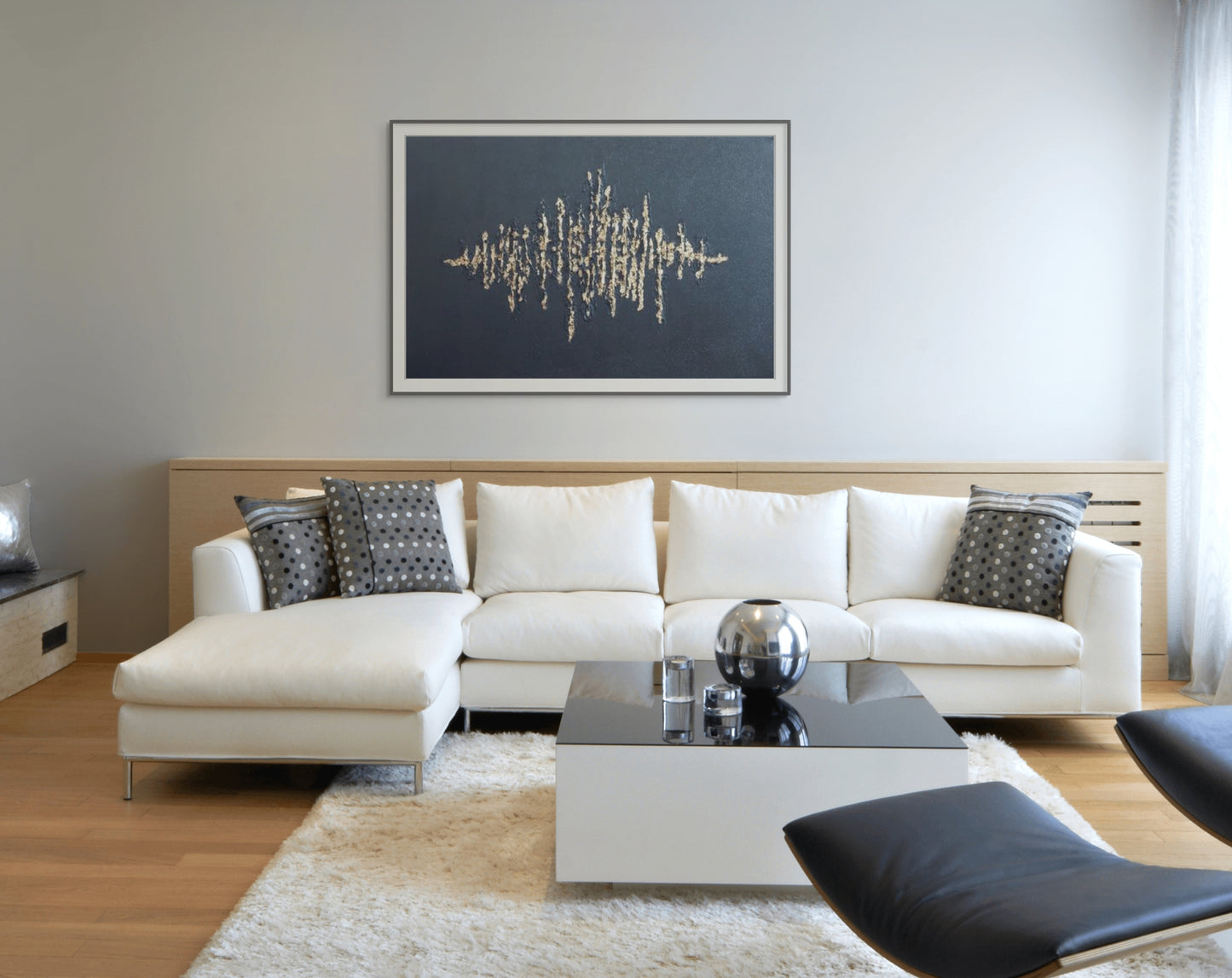 Limited edition fine art print called in a heartbeat. Black textured canvas with gold overlay