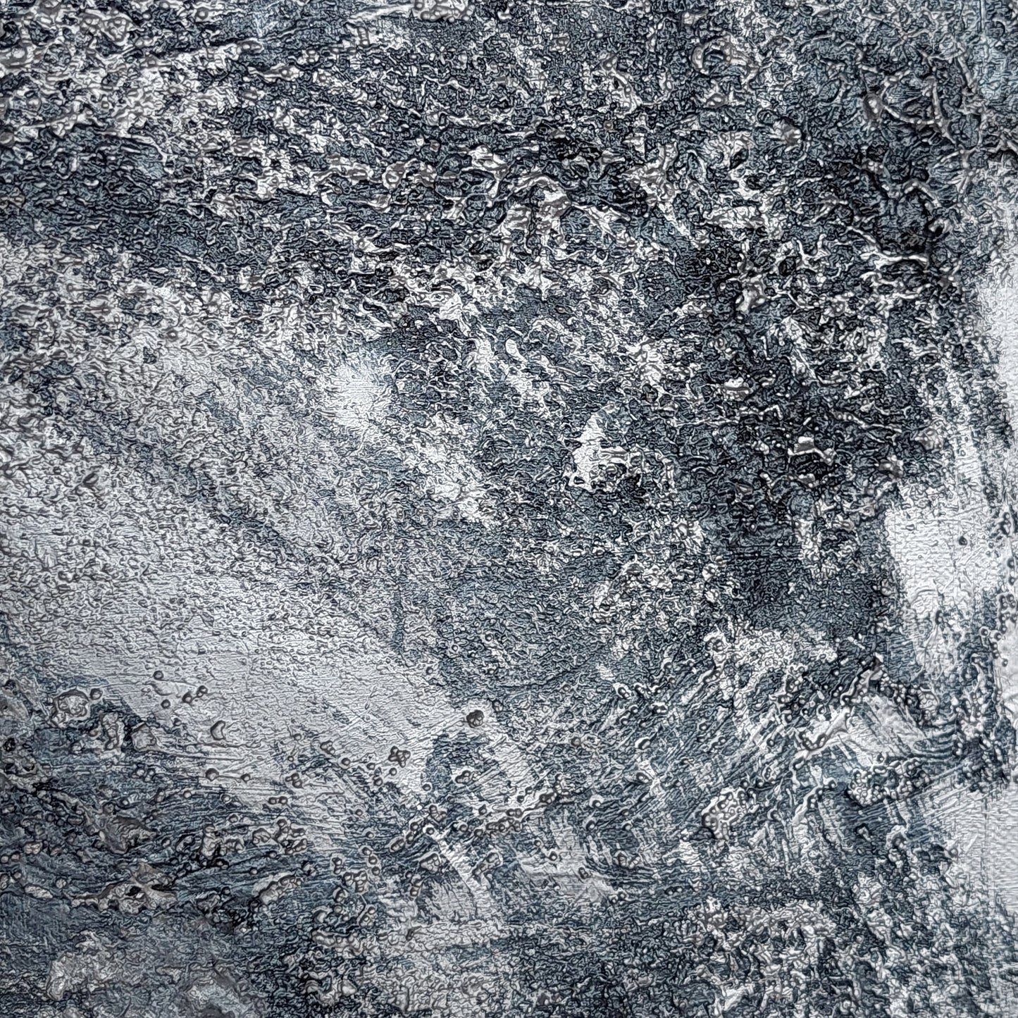 limited edition fine art print. Grey, silver and black abstract seascape