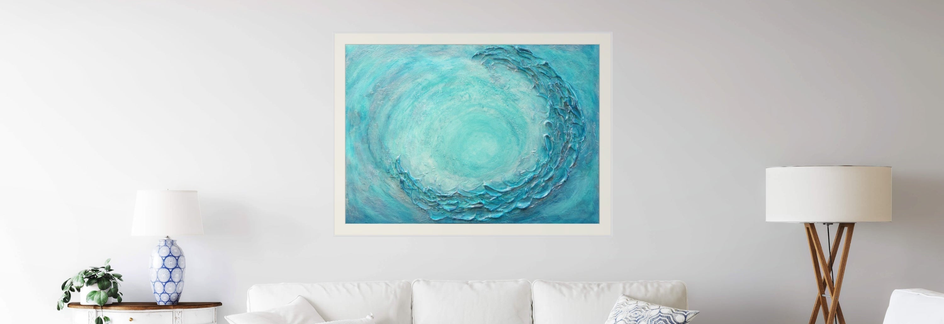 Twenty four limited edition print, blue seascape