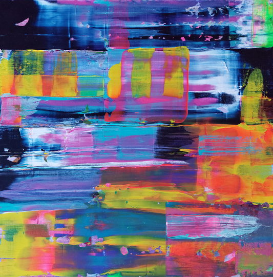 Multi colour Art print Midnight,