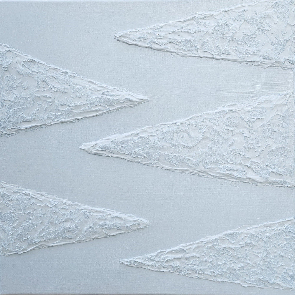 white textured acrylic painting