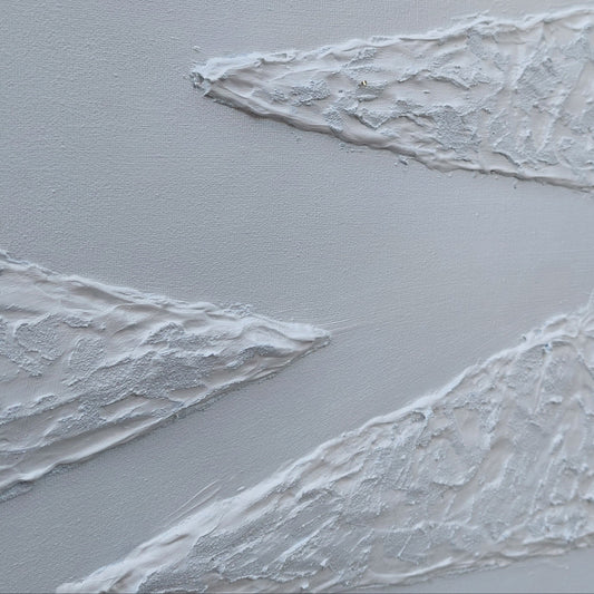 white textured acrylic painting