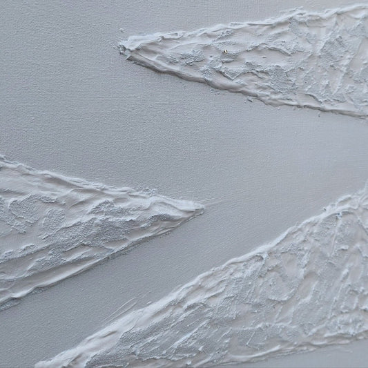 white textured acrylic painting