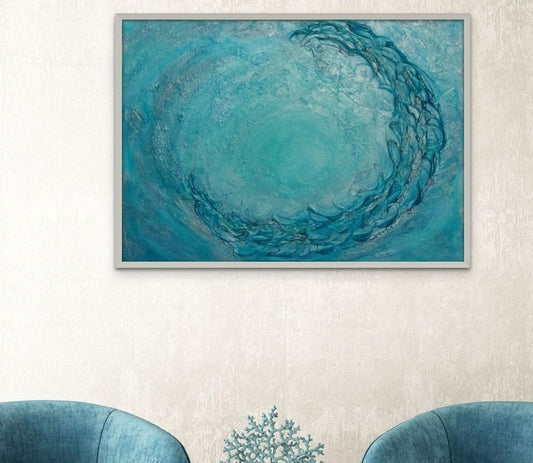 Twenty four - Abstract Seascape Original Painting by Julie Bevan
