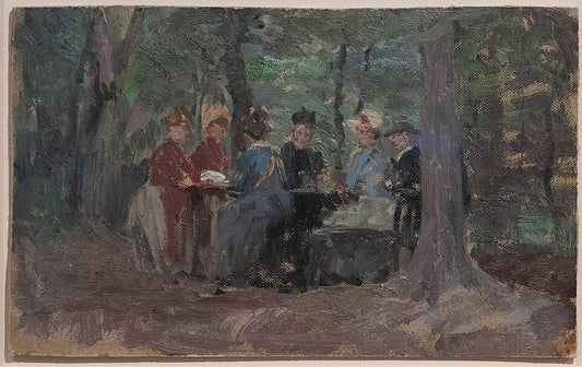 Biergarten mit Figuren, Käthe Kollwitz (Käthe Kollwitz Museum Köln)