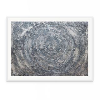 abstract textured silver grey art print
