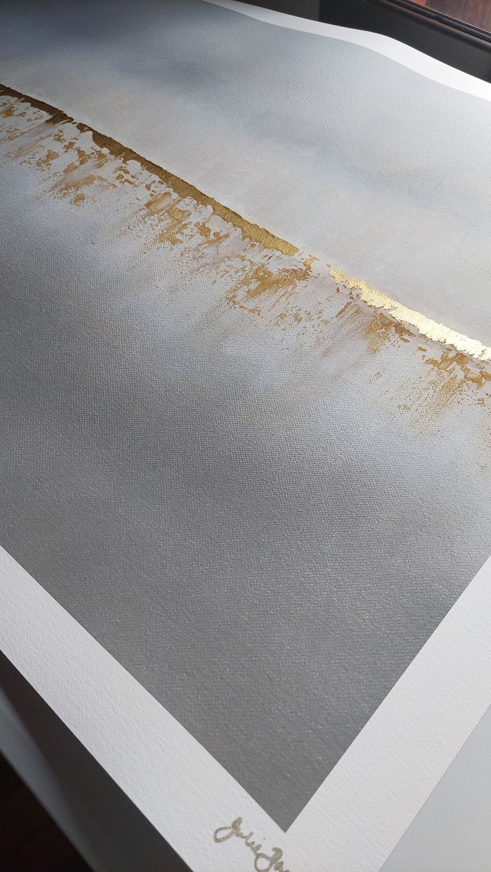 falling through the cracks hand embellished limited edition print