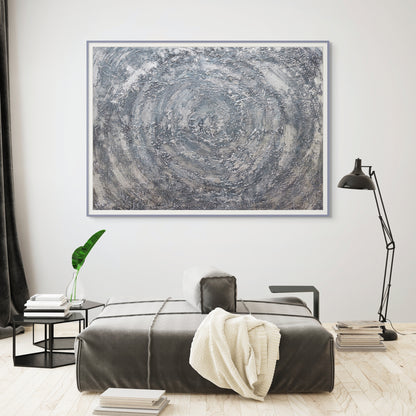 limited edition fine art print. Grey, silver and black abstract seascape