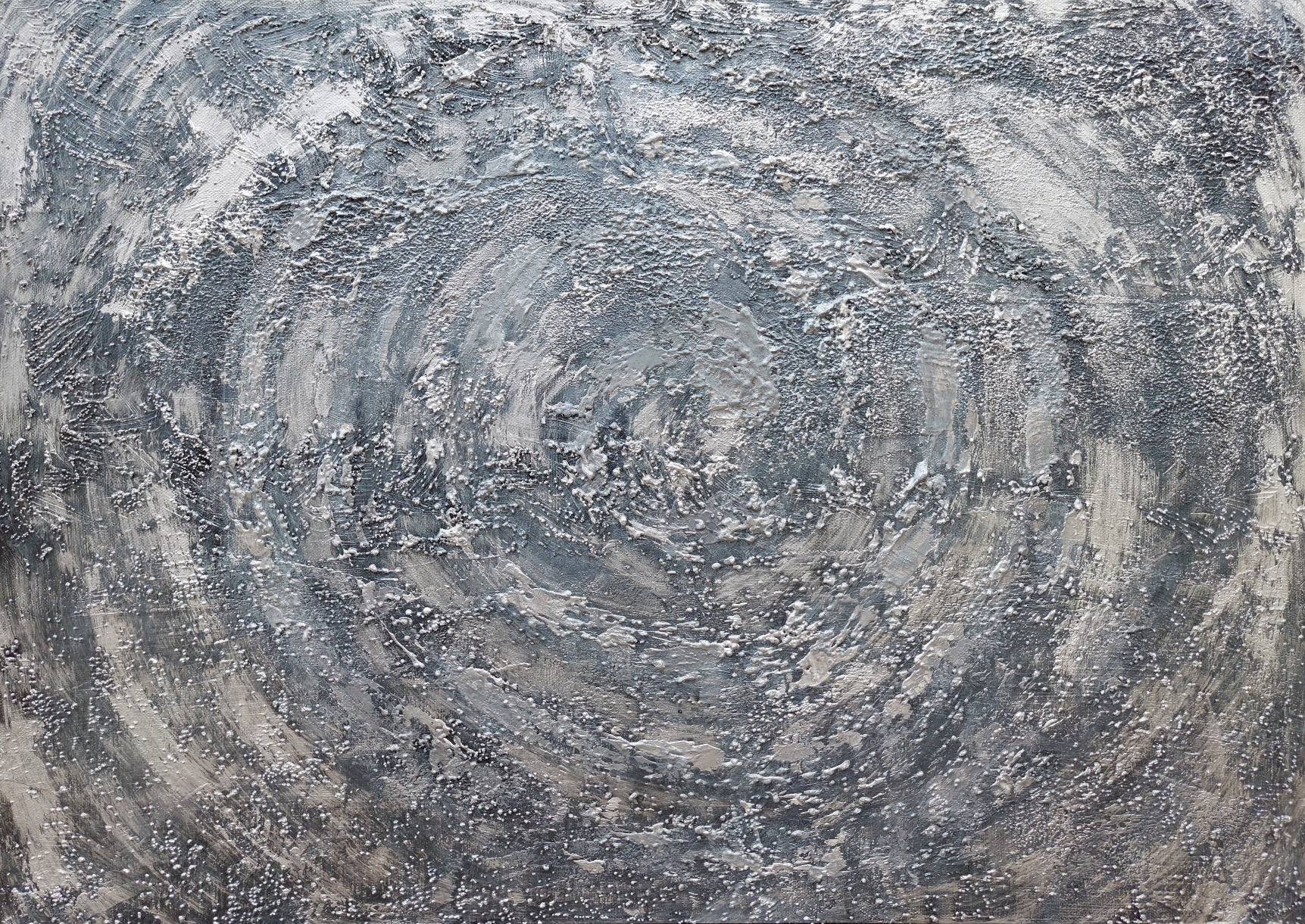 limited edition fine art print. Grey, silver and black abstract seascape