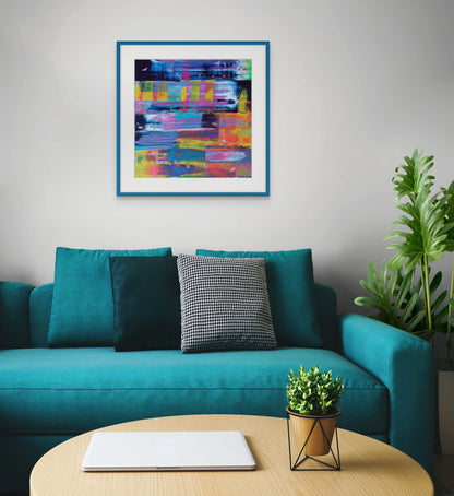 Multi colour Art print Midnight, Limited Edition Fine Art Print
