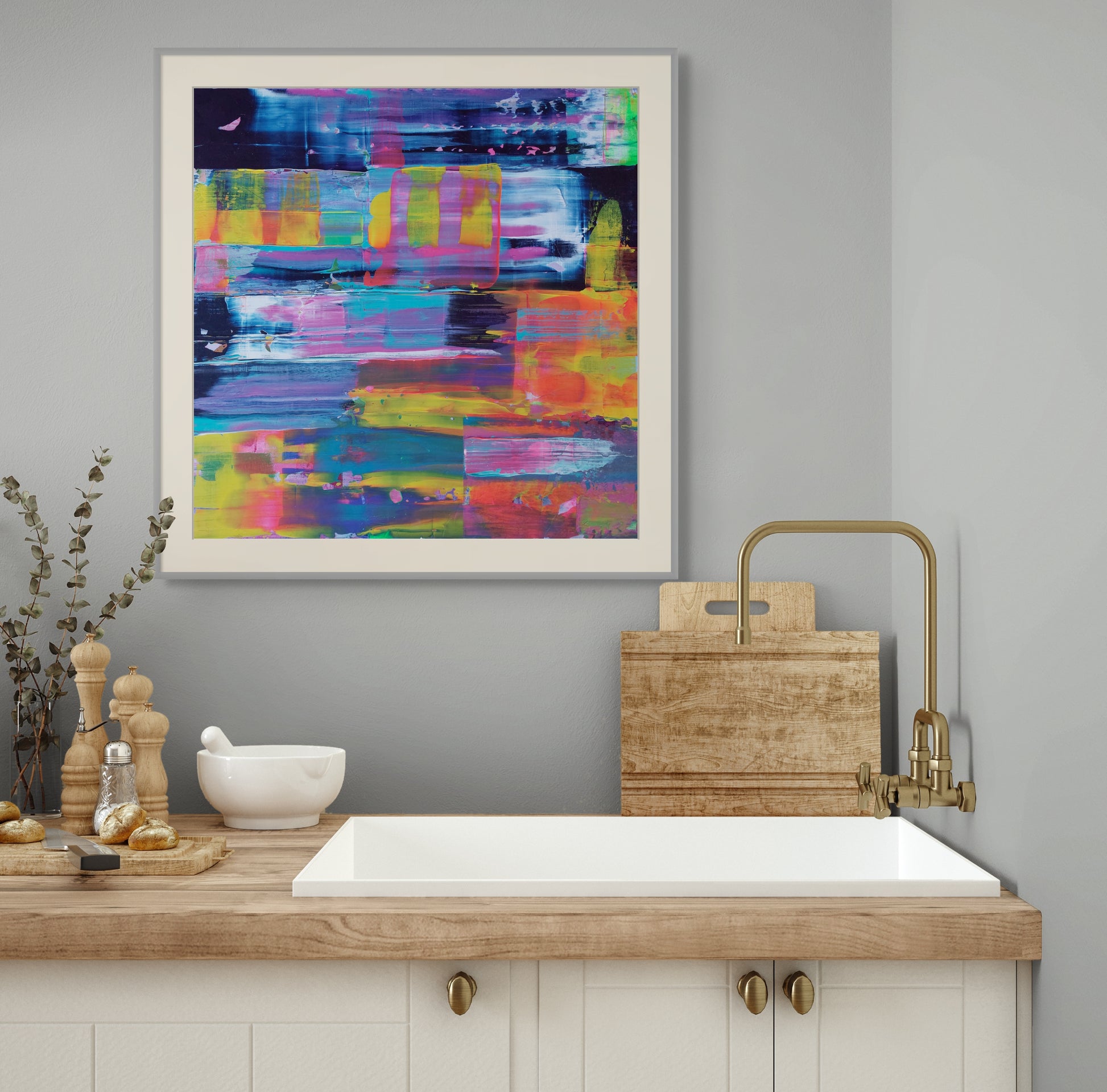 Multi colour Art print Midnight, Limited Edition Fine Art Print