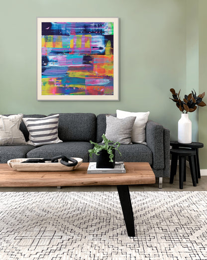 Multi colour Art print Midnight, Limited Edition Fine Art Print