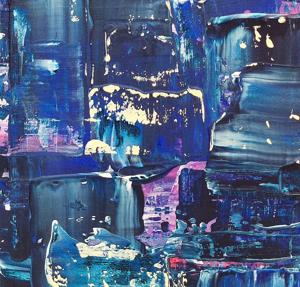 Abstract art with blue and purple hues samhain no. 2