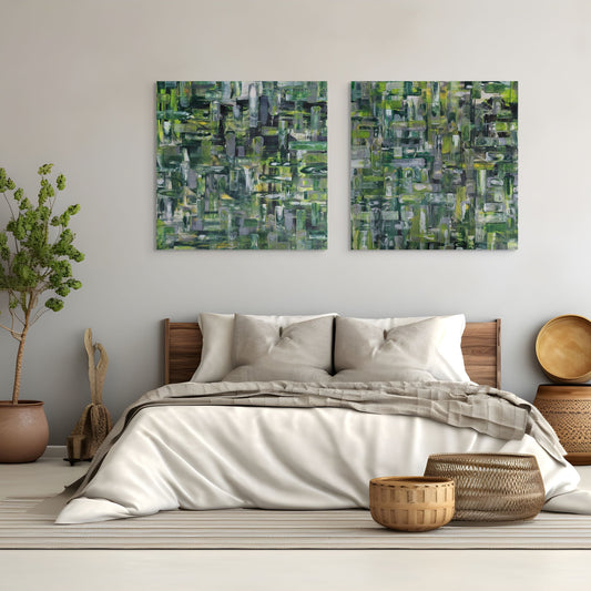 Olivier, Dyptich Original Canvas Paintings