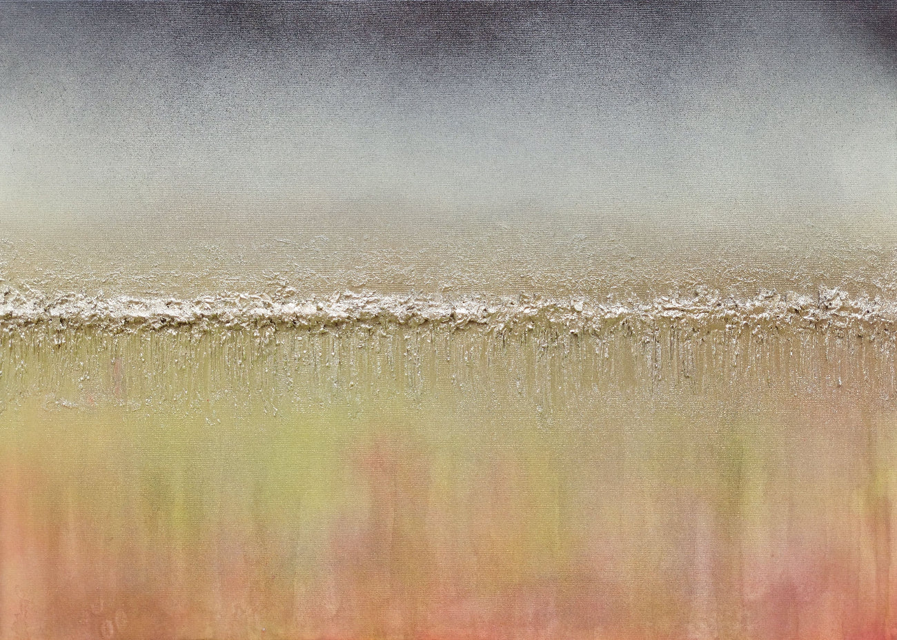 Abstract landscape with a gradient of colors from gray to multicolor Otoño textured abstract original painting by Julie Bevan