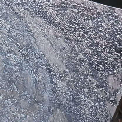 Video of close up detail textured original canvas painting titled At Sea