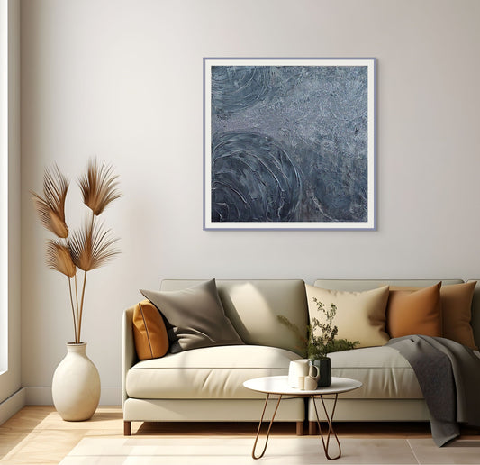 Limited edition fine art print titled Shades of, gray and black textured art