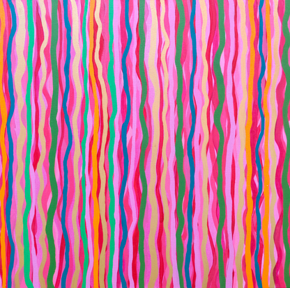 multicolour stripes original canvas painting