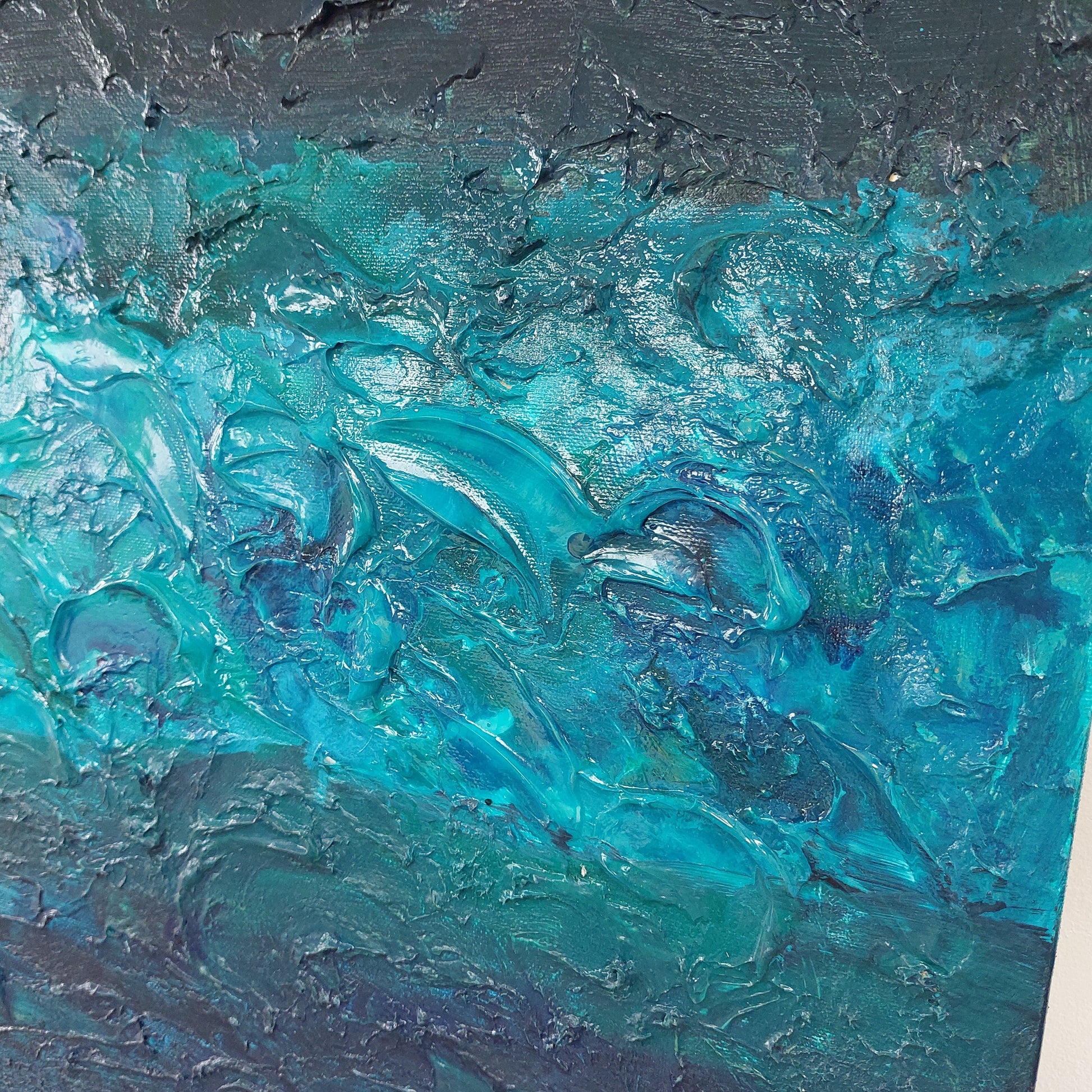 Textured Ocean Painting | Waves Artwork | Home Wall Art | Acrylic Sea Painting | Office Decor | Modern Coastal Art | Abstract Seascape Art
